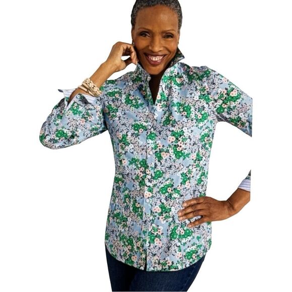 Talbots No-Iron Perfect Shirt. Ditsy Bundle. - Picture 1 of 6